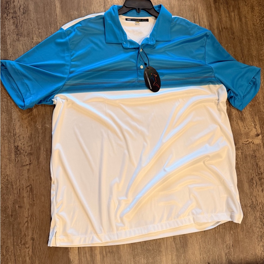 Vibrant Blue and White Polo Shirt